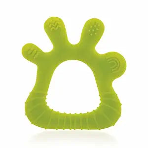 BeeBaby Finger Shape Soft Silicone Teether for 6 to 12 Months with Storage Case