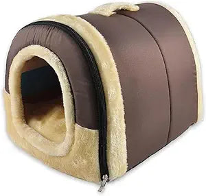 Igloo Dog House, Portable Cat Igloo Bed with Removable Cushion