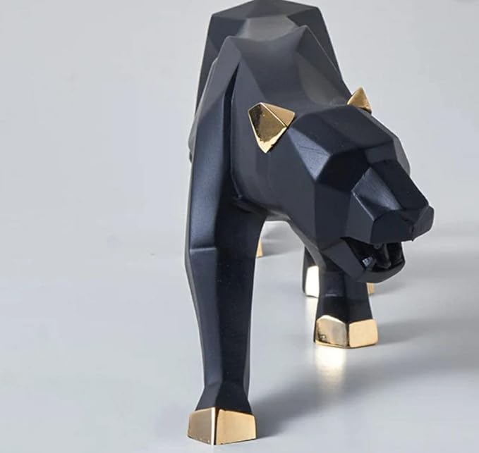Resin Black Jaguar Showpiece For Home Decor