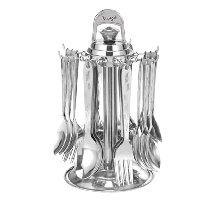 24 Pieces Lily Cutlery Set Stainless Steel with Stand