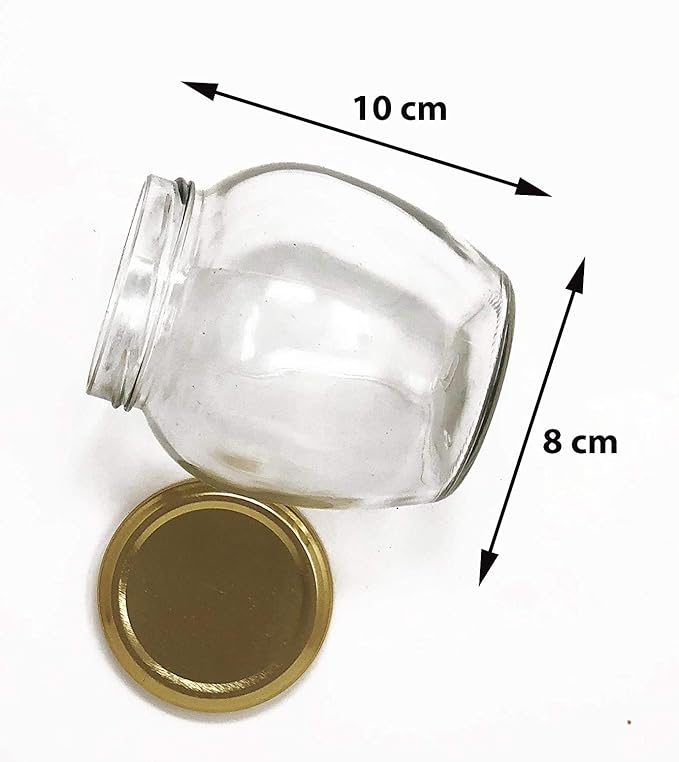 Transparent Glass Jar and Container Air Tight Black Lid for Kitchen