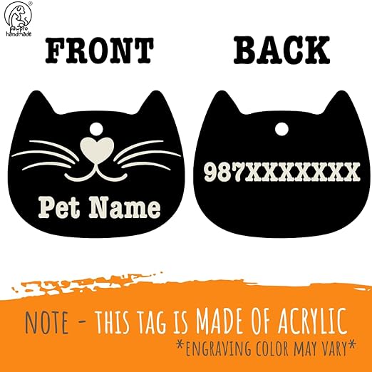 HANDMADE Cat Nylon Collar With Customisable Name & Icon