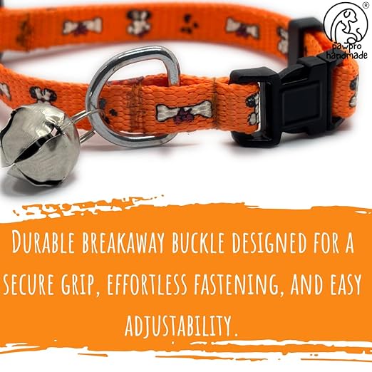 HANDMADE Cat Nylon Collar With Customisable Name & Icon