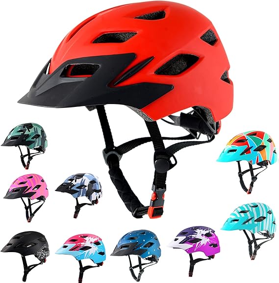Kids Bike Helmet,Bavilk Kids Boys Girls Bike Helmets with LED Light