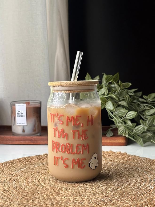 Customized Tumbler Glass Mug With Straw