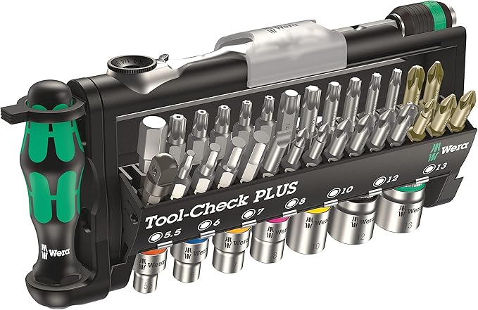 Wera 056490 Tool-Check Plus Bit Ratchet Set with Sockets