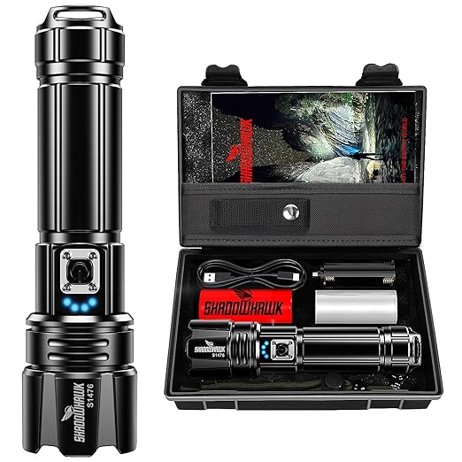 Shadowhawk Flash Light Led Torch, 20000 Lumens Flashlight