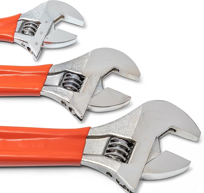Crescent 3 Piece Adjustable Cushion Grip Wrench Set 6", 8" & 10"