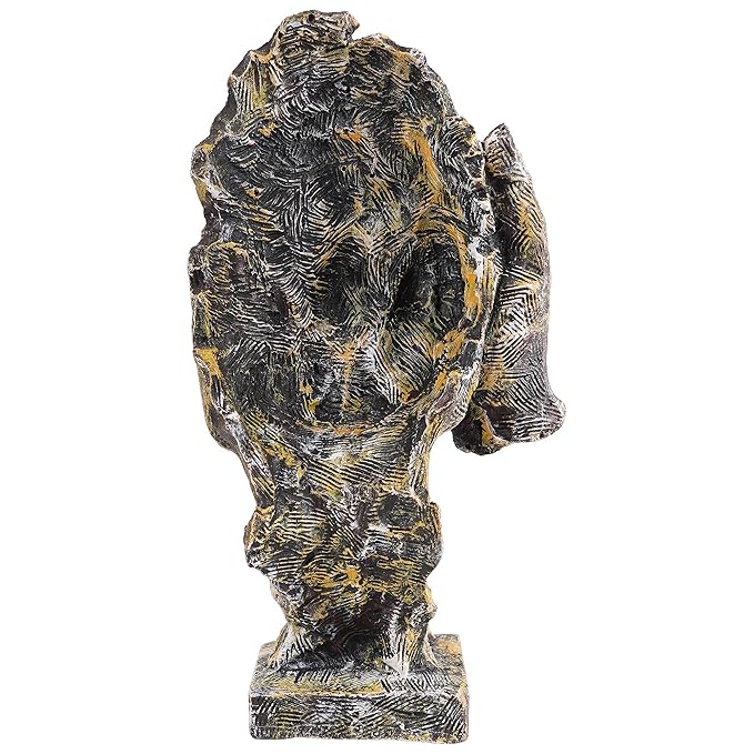 Resin Multicolour Closed Eyes Men Face Showpiece,Decorative