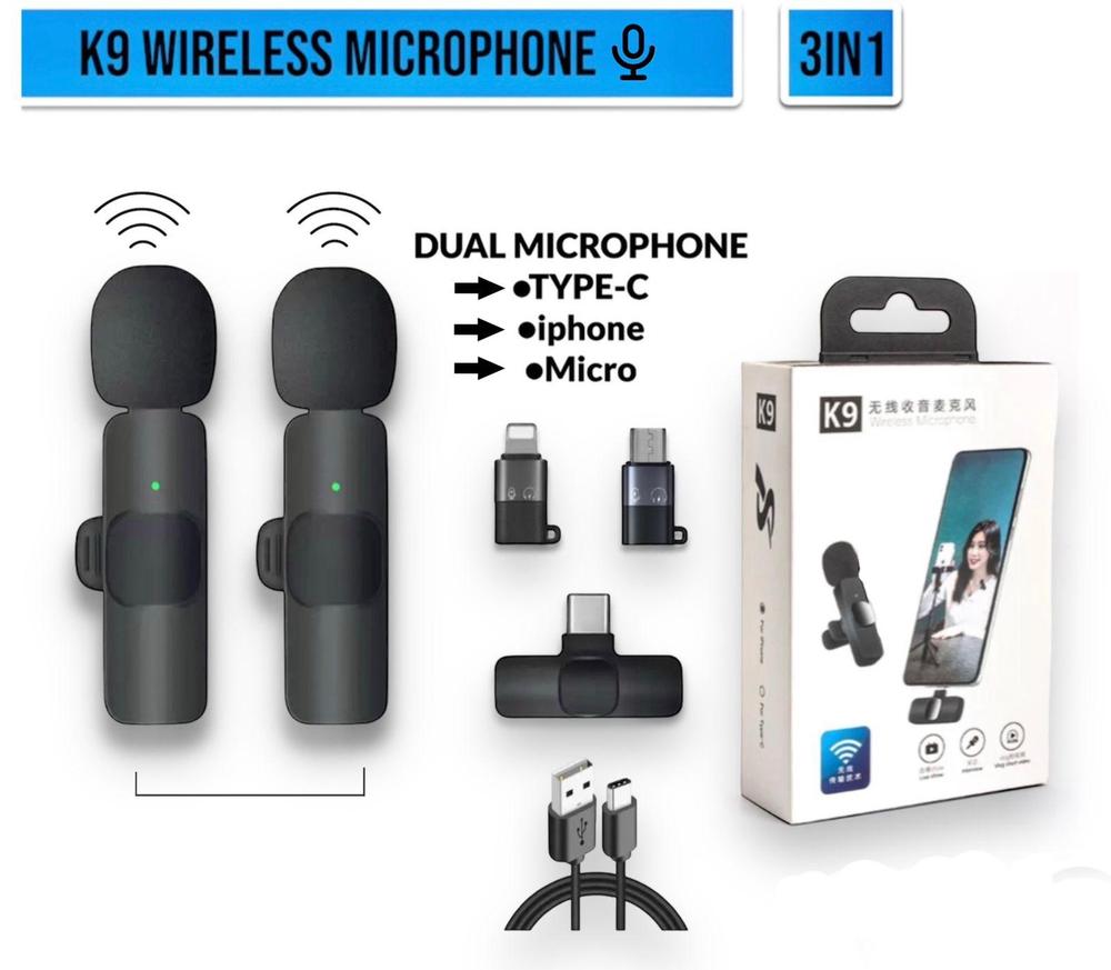 K9 Wireless Microphone 3 in 1 With Noise Reduction price in pakistan