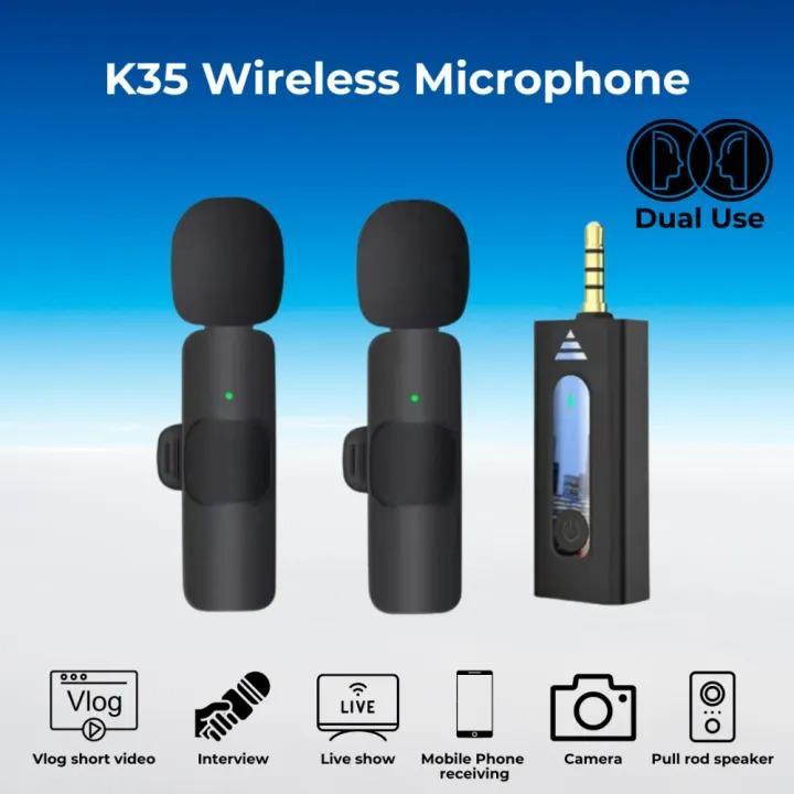 K35 Wireless Lavalier Microphone 3.5mm Mic