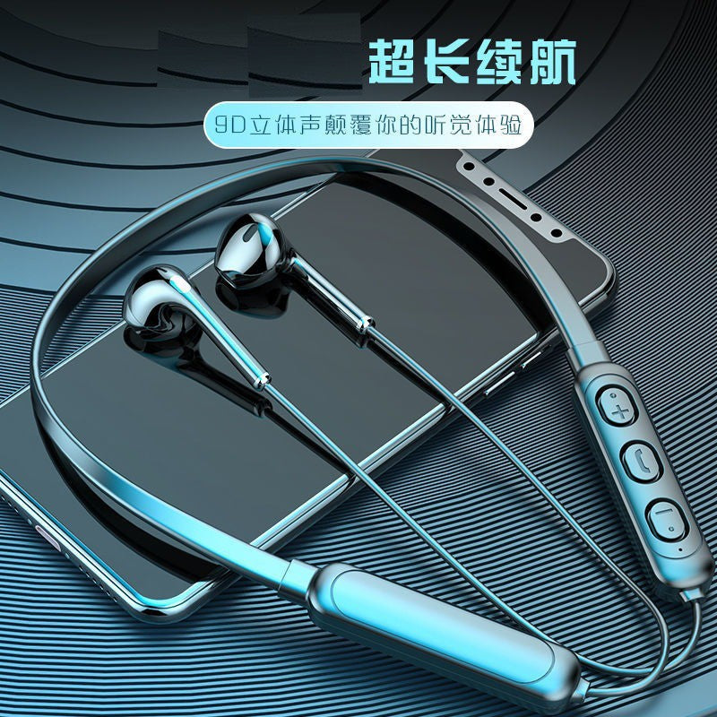 Wireless Neckband Earphone Sport Headset with Mic Bass Stereo