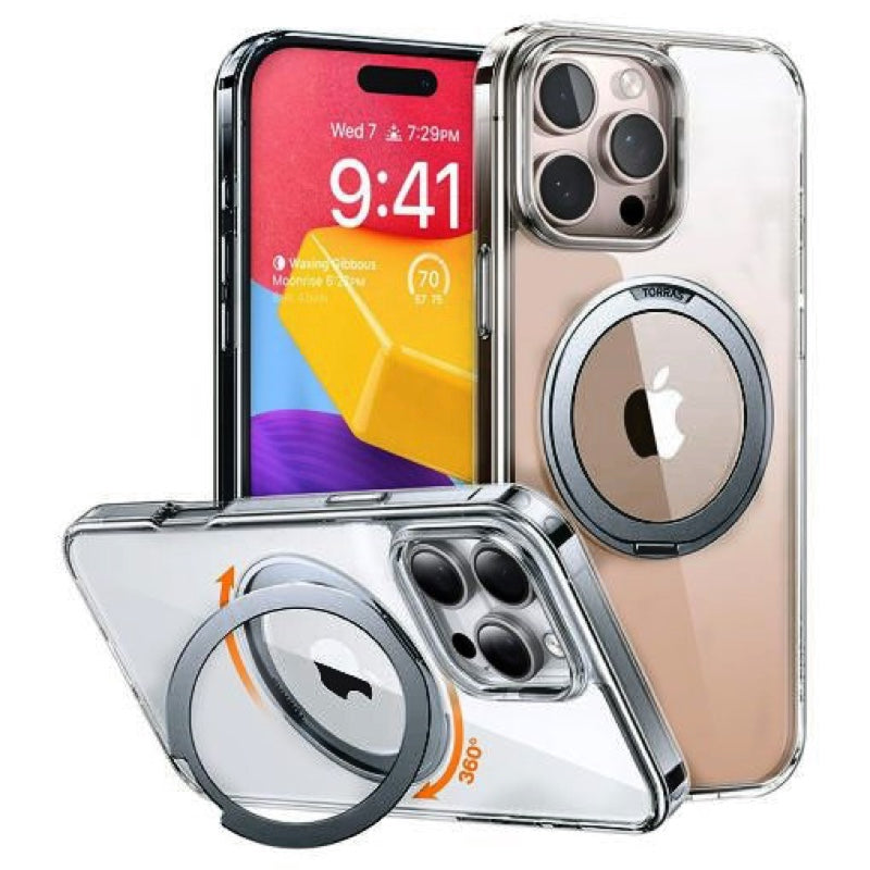 Iphone 16 Pro Max Transparent Back Cover With Stand